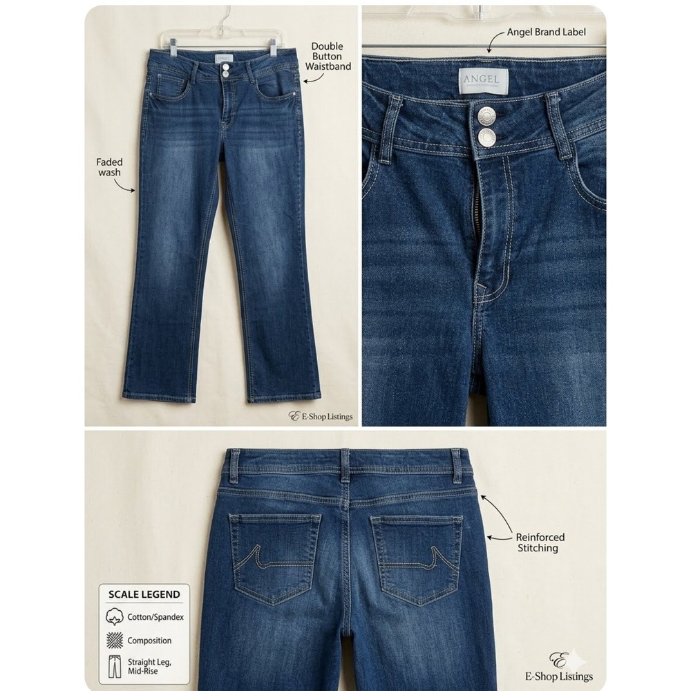 Angels Forever Young Everflex Curvy Bootcut Jeans Medium Wash Size 14/32